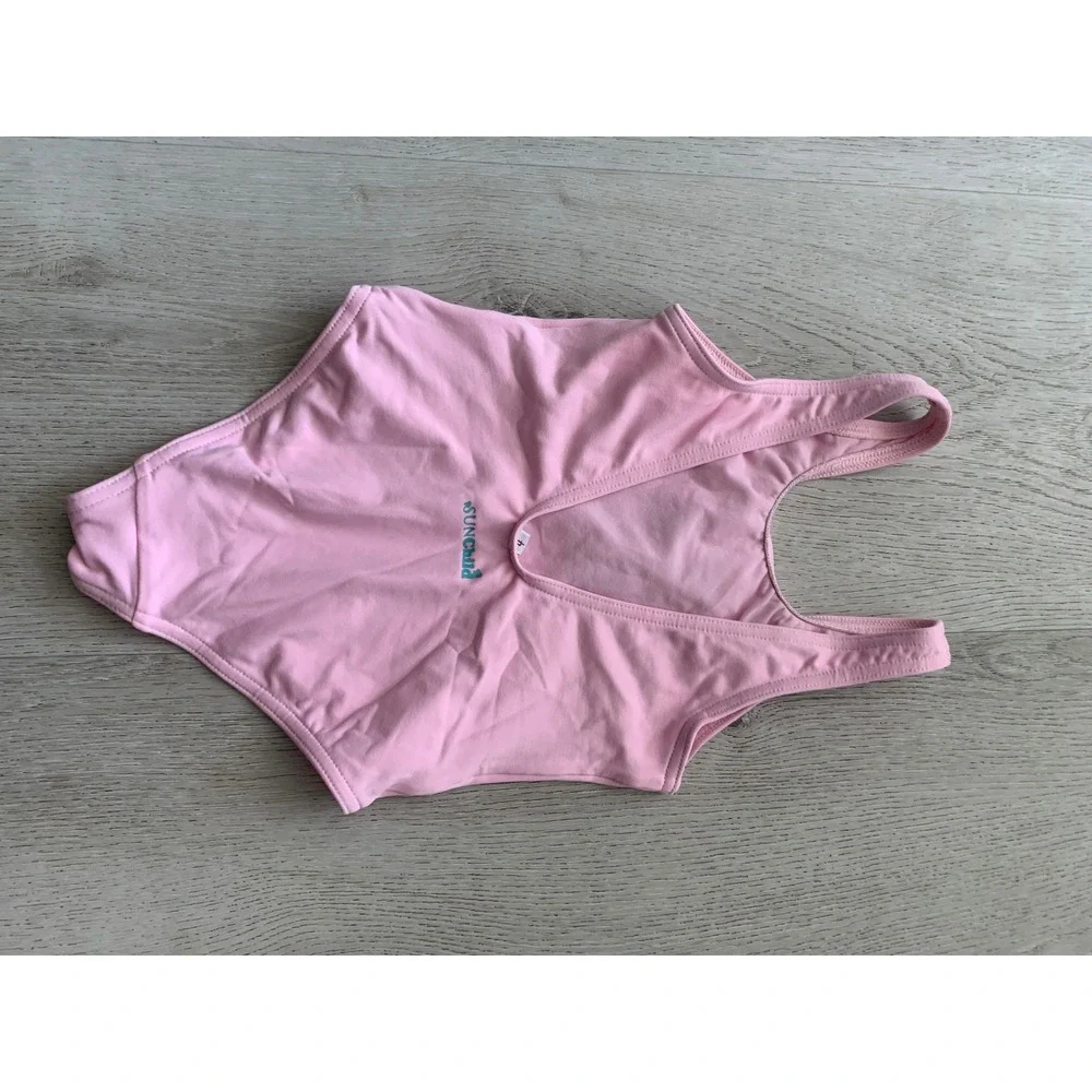 Sunchild Kids Pink Hello Sunchild Palm Tree One Piece Swimsuit‎ Size 4